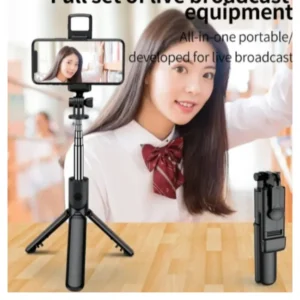 R1SL Selfie Stick With Tripod Stand, Bluetooth, Smartphones